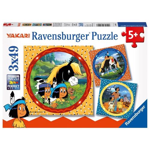 Ravensburger Spieleverlag Yakari Der Tapfere Indianer 3 X 49 Teile Puzzle
