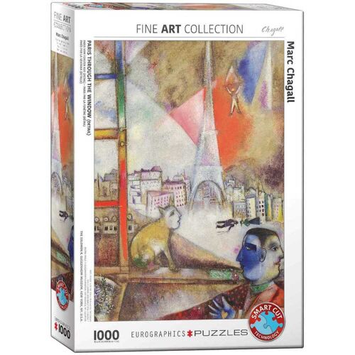 Eurographics 6000-0853 - Paris Vom Fenster Aus Von Marc Chagall  Puzzle 1.000 Teile