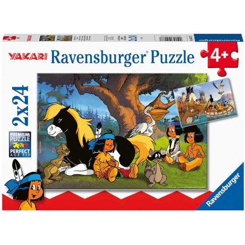 Ravensburger Spieleverlag Ravensburger Kinderpuzzle 05577 - Yakari Und Seine Freunde - 2x24 Teile Yakari Puzzle Für Kinder Ab 4 Jahren