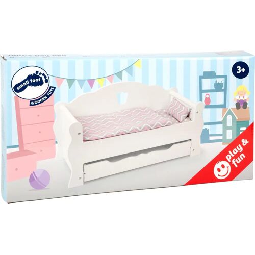 Legler Small Foot 12024 - Puppentagesbett Puppenbett Mit Bettzeug Weiß Holz L/b/h: 56x23x28cm