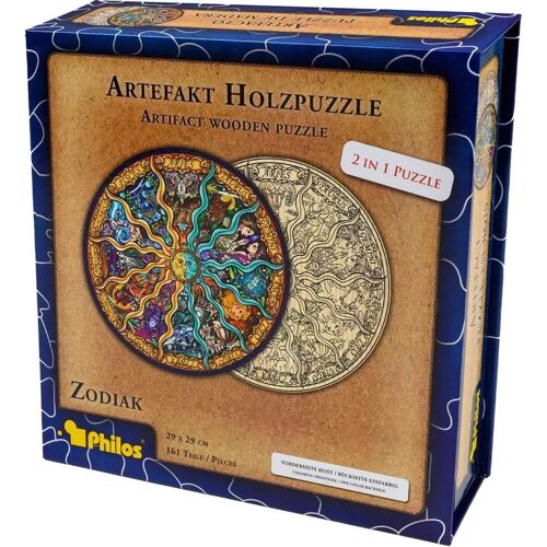 Philos 9026 - Artefakt Holzpuzzle 2in1 Zodiak 161 Teile