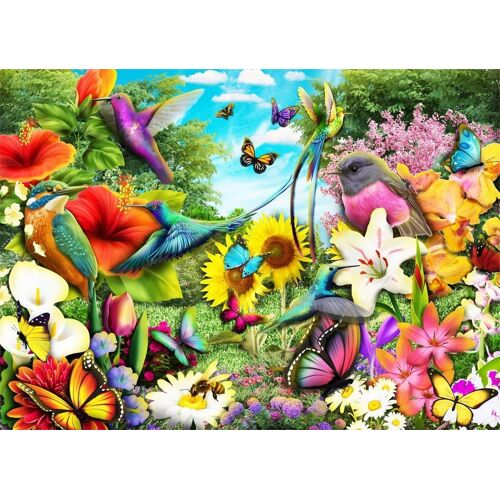 BRAIN TREE GAMES Brain Tree - Flower Garden 1000 Pieces Jigsaw Puzzle For Adults