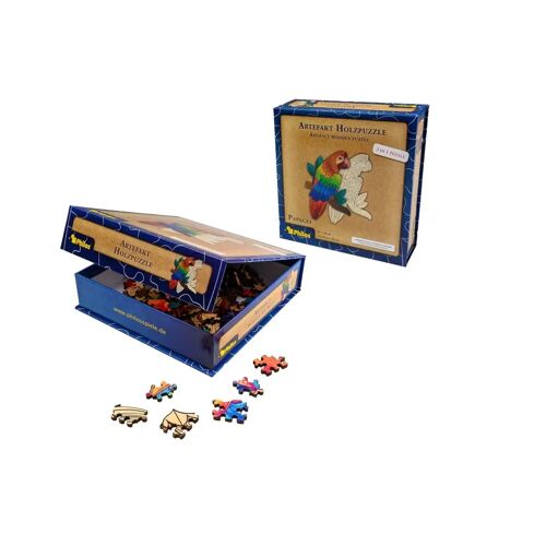 Philos 9082 - Artefakt Holzpuzzle 2in1 Papagei