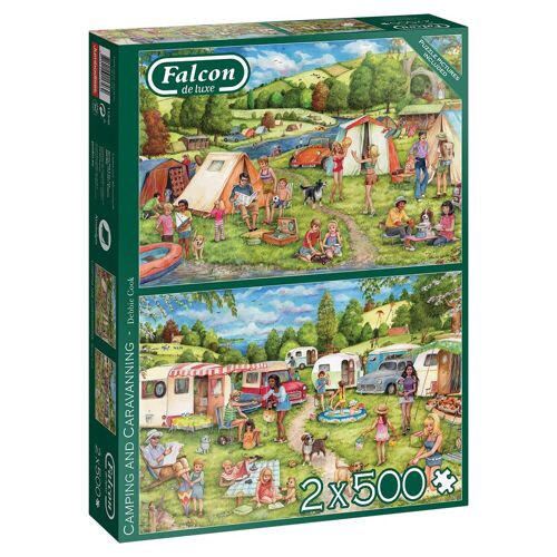 Jumbo Puzzle 11346 - Falcon: Camping Und Wohnwagen [500 Teile]