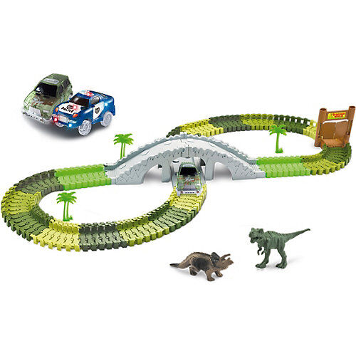 Amewi Magic Traxx Dino-Park mit Brücke 373-teilig, Mega Set