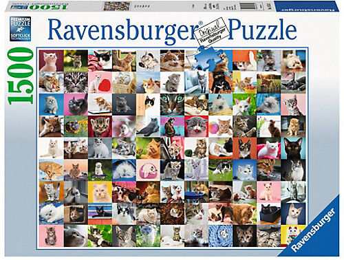 Ravensburger Puzzle 1500 Teile, 80x60 cm, 99 Katzen