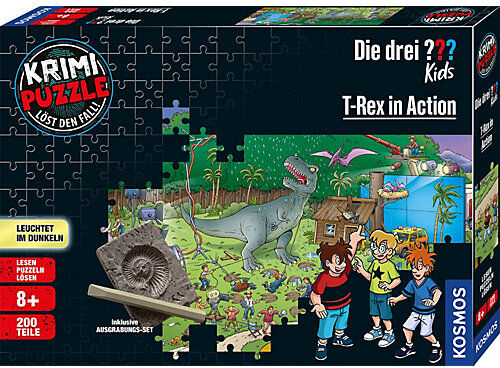 Kosmos Krimi Puzzle: Die drei ??? Kids 200 Teile - Dinos