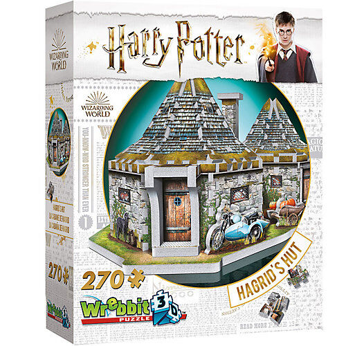 Wrebbit 3D-Puzzle Hagrids Hütte - Harry Potter, 270 Teile