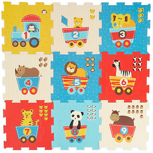 bieco Puzzlematte Baby 19 tlg Spielmatte Baby XXL Puzzle Kinder Krabbeldecke Turnmatte Bodenpuzzle