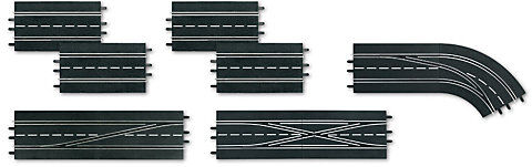 CARRERA DIGITAL 132 30367 Digitales Schienenausbauset (4 Standardgeraden, 1 Doppelwei
