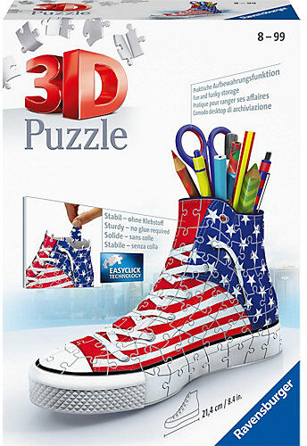 Ravensburger 3D-Puzzle Sneaker Utensilo, H12 cm, 108 Teile, American Style