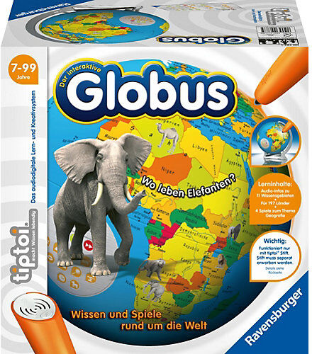 Ravensburger tiptoi® interaktiver Globus (ohne Stift)