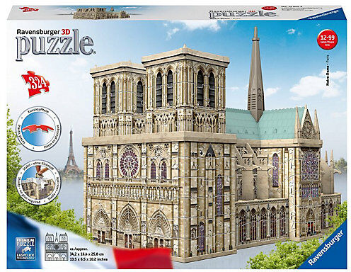 Ravensburger 3D-Puzzle, 34x16x26 cm, 327 Teile, Notre Dame