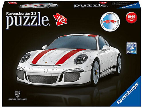 Ravensburger 3D-Puzzle, B25 cm, 108 Teile, Porsche 911 R