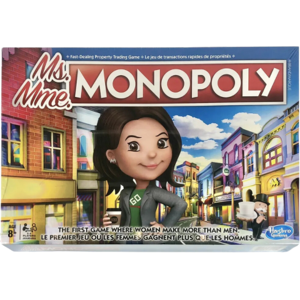 Hasbro Ms. Monopoly The First Game Where Women Make More Than Men Brætspil (Engelsk/fransk)