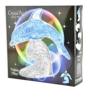 Leksaksaffären Crystal Puzzle 3D Blå delfin 95 brikker