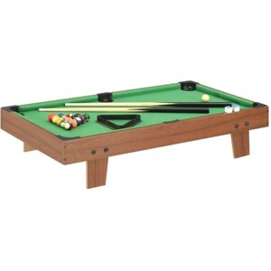 vidaXL mini-poolbord 92x52x19 cm brun og grøn