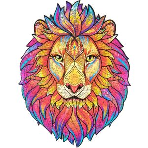 UNIDRAGON Original Træpuslespil - Mysterious Lion, bedste gave til voksne og børn
