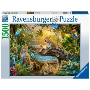 Leopard Family In The Jungle Pussel 1500 bitar Ravensburger
