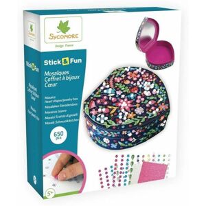 sycomore  Set of stickers to create a mosiac heart shaped jewellery box