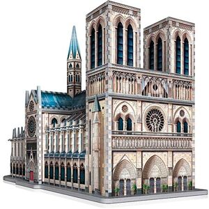 Wrebbit Symbolske Bygninger Notre Dame De Paris 3d Gåde 830 Stykker Gylden