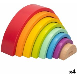 Child's Wooden Puzzle Woomax Rainbow 8 Pieces 4 Units