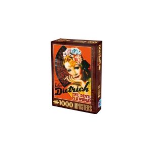 D-Toys Puzzle 1000 gamle plakater af Marlene Dietrich