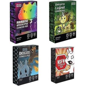 LEIGELE 4 stk Ustabile Unicorns Brætspil Engelsk Familiefest Udvidelse Grundversion af Klassiske Brætspil 4pcs