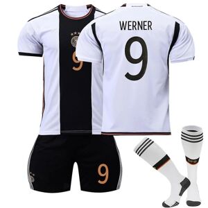 22-23 VM Tyskland hjemmefodbolddragt til voksne børn - Perfet No.9 Timo Werner XL
