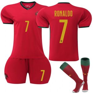 24-25 Portugal hjemmefodbold børnetrøje nr. 7 Cristiano Ronaldo- Perfet 6-7years
