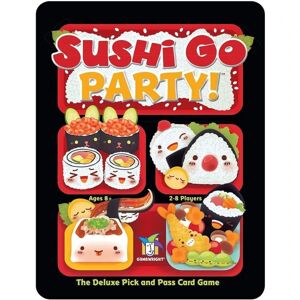 Spilforfatter   Sushi Go festspil   Kortspil   Alder 8+   2-8 spillere   20 minutters spilletid