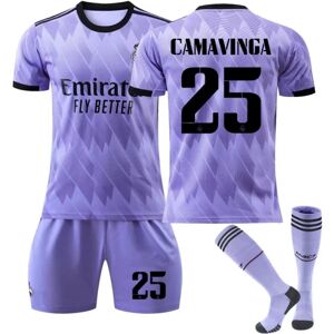 22 Real Madrid trøje Udebane NO.25 Camavinga skjortesæt - Perfet #24