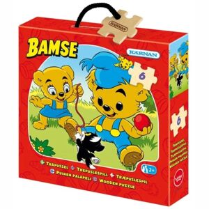 Kärnan Askpussel trä Bamse 6 bit