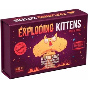 Exploding Kittens Party - Et russisk roulettekortspil, nemme familievenlige festspil - Kortspil for voksne, teenagere og børn - 2-10 spillere