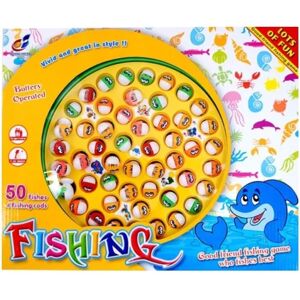 Alrico Fantastisk brætspil fiskespil med 50 fisk og 4 spillere Multicolor