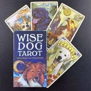 FMYSJ Nye hundetarotkort tarotdæk fuld engelsk brætspil fest familie spillekort orakelkort kortspil (FMY)