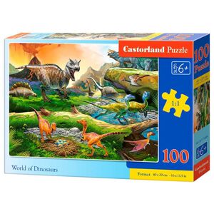 Castorland Puslespil - Dinosauernes Verden - 100 Brikker Børnepuslespil