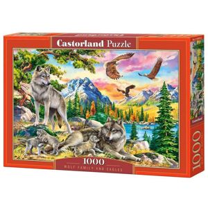 Castorland Puslespil - Wolf Family And Eagles - 1000 Brikker Blandet Puslespil