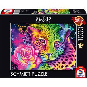 Schmidt Puslespil 1000 Brikker - Neon Leopard Blandet Puslespil