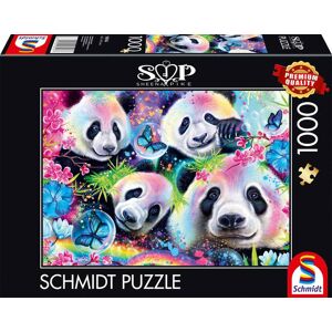 Schmidt Puslespil 1000 Brikker - Pandaer Blandet Puslespil