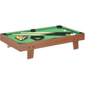 vidaXL mini-poolbord 92x52x19 cm brun og grøn