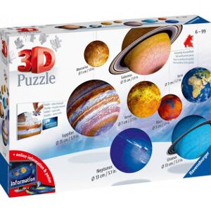 Ravensburger 3d Puslespil Sol-Systemet - Puslespil, 27/54/72/108 Brikker