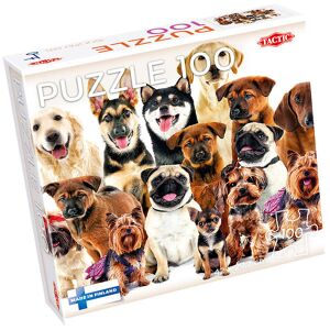 Tactic Puslespil - Group Of Cute Dogs - 100 Brikker - Tactic - Onesize - Puslespil