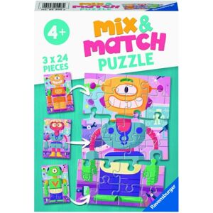 Ravensburger: Mix & Match Cute Robots 3x24 Brikker