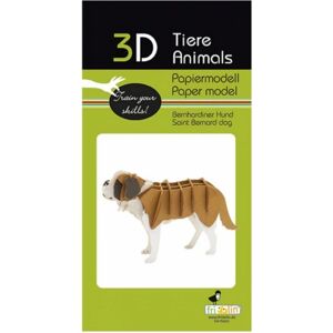 Fridolin 3D papir puslespil, St. Bernard hund