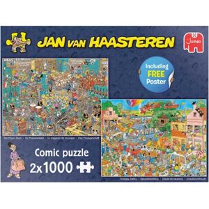 Jumbo Jan Van Haasteren Music Shop & Holiday Jitters 2x1000 Brikker