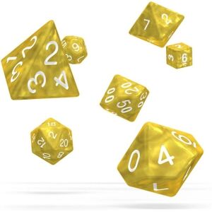 Oakie Doakie Dice RPG Set Marble - Yellow 7 pack