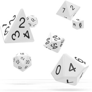 Oakie Doakie Dice RPG Set Solid - White 7 pack