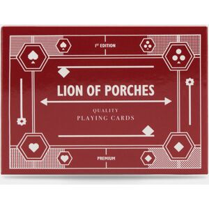 Lion of Porches Baraja de cartas del León de Porches Rojo