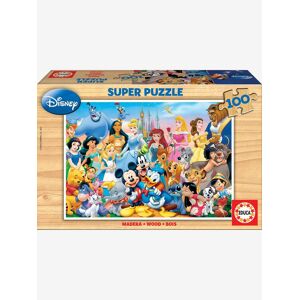 Puzzle de madera 100 piezas El maravilloso mundo de Disney® EDUCA azul oscuro liso con motivos